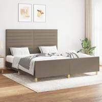 Bedframe zonder matras stof taupe 160x200 cm - thumbnail