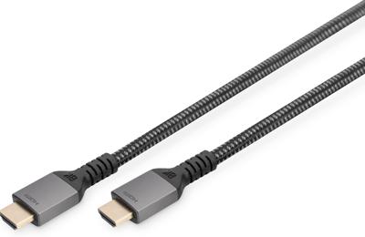 Digitus DB-330200-010-S HDMI-kabel HDMI Aansluitkabel HDMI-A-stekker 1 m Zwart 8K UHD, Aluminium-stekker, Audio Return Channel (ARC), Afgeschermd (dubbel),