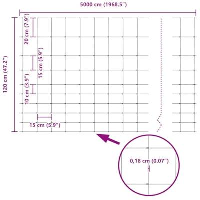 Weidehekwerk Zilver 50 x 1.2 m Gegalvaniseerd staal