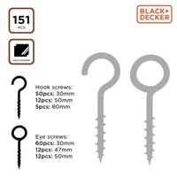 Set van oogbouten Black & Decker 151 Onderdelen - thumbnail
