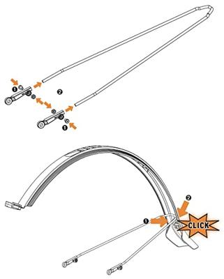 SKS Spatbordset 28" velo urban