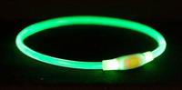 Trixie halsband usb flash light lichtgevend oplaadbaar tpu groen - thumbnail