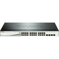 Web Smart DGS-1210-24P - Switch - Beheerd - 24 x 101001000 (PoE) + 4 x combo Gigabit EthernetGigabit SFP - desktop, rack-uitvoering - PoE (193 W) - thumbnail