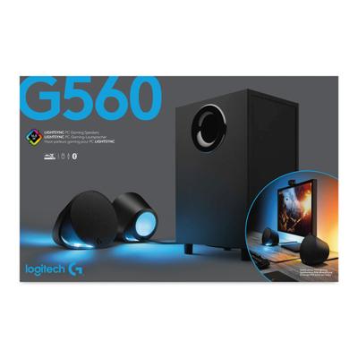 Logitech Gaming G560 LIGHTSYNC 2.1 PC-luidsprekers Kabelgebonden 120 W Zwart Logitech Gaming G560 LIGHTSYNC 2.1 PC-luidsprekers Kabelgebonden 120 W Zwart