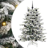 VidaXL Kunstmatige inklapbare kerstboom wit 150 cm pe en pvc - thumbnail