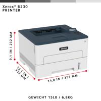 Xerox B 230 Printer Laser, kleur Zwart/wit A4 34 pag./min. 600 x 600 dpi LAN, USB, WiFi, Duplex - thumbnail