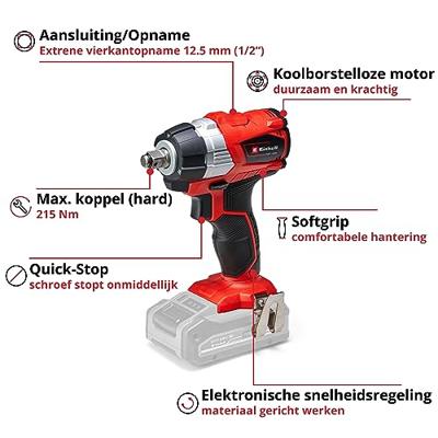 Einhell TP-CW 18 Li Solo - Accu Slagmoersleutel | 18V | 215Nm | Zonder accu en lader - 4510040 - 4510040