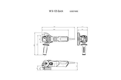 Metabo W 9-125 Quick Haakse slijper 125 mm met Metabo Quick wisselsysteem - 600374000