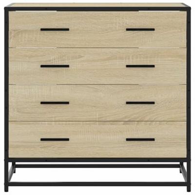 Ladekast 70x41x70 cm bewerkt hout sonoma eikenkleurig Ladekast 70x41x70 cm bewerkt hout sonoma eikenkleurig