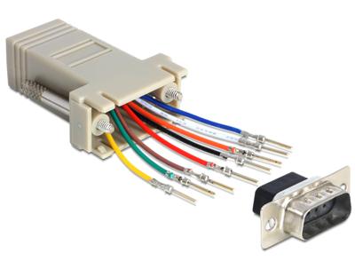 Delock 65462 Adapter D-Sub 9-pins male > RJ45 female montageset