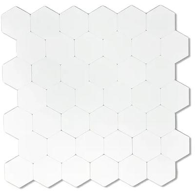 Zelfklevende Witte Hexagon Mozaïektegels - Gemakkelijk Installeren