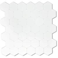 Zelfklevende Witte Hexagon Mozaïektegels - Gemakkelijk Installeren - thumbnail