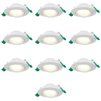 Set van 10 Prado dimbare LED-inbouwspots - 6 watt 570 lumen - CCT instelbare lichtkleur 2700K/4000K/6000K - lage inbouwdiepte 25 mm - rond - IP20 voor gebruik binnenshuis - Wit Set van 10 Prado dimbare LED-inbouwspots - 6 watt 570 lumen - CCT instelbare lichtkleur 2700K/4000K/6000K - lage inbouwdiepte 25 mm - rond - IP20 voor gebruik binnenshuis - Wit