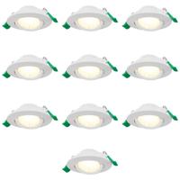 Set van 10 Prado dimbare LED-inbouwspots - 6 watt 570 lumen - CCT instelbare lichtkleur 2700K/4000K/6000K - lage inbouwdiepte 25 mm - rond - IP20 voor gebruik binnenshuis - Wit - thumbnail