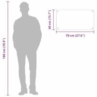 VidaXL Keuken spatscherm lichtgrijs 70 x 40 cm gehard glas - thumbnail