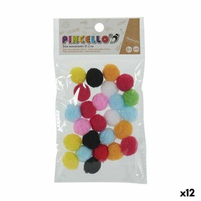 Materiaal voor handarbeid Ballen Multicolour Ø 2 cm 12 Stuks