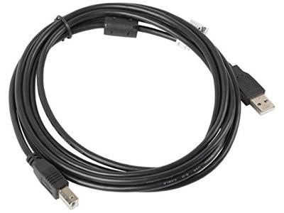 Lanberg CA-USBA-11CC-0030-BK USB 2.0 A-stekker naar USB 2.0 B-stekker kabel met ferrietkern, 3 m zwart