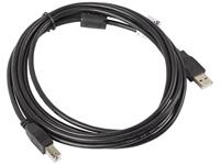 Lanberg CA-USBA-11CC-0030-BK USB 2.0 A-stekker naar USB 2.0 B-stekker kabel met ferrietkern, 3 m zwart - thumbnail