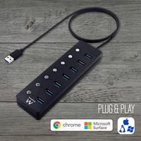 USB-HUB Ewent EW1147 Zwart - thumbnail