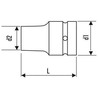 Expert by Facom Standaard Impact Dop | 3/4" | 22 mm - E041104 Expert by Facom Standaard Impact Dop | 3/4" | 22 mm - E041104