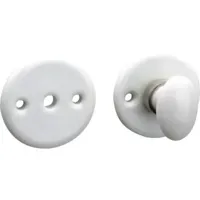 Artitec WC garnituur 8 mm Evelyne porselein wit/glans nikkel - thumbnail