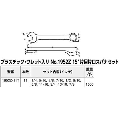 Bahco ringsteeksleutelset 11-dlg | 1952Z/11T