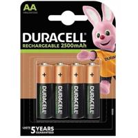 Duracell AA HR6 oplaadbare NiMH (nikkelmetaalhydride) 2500 mAh, 1,2 V, 119 x 84 x 15 mm - thumbnail
