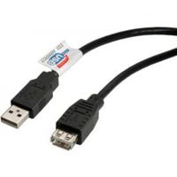 ROLINE USB 2.0 Kabel, type A-A, M/F, zwart, 1,8 m - thumbnail