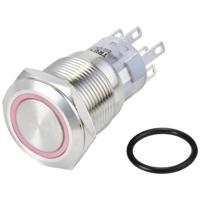 TRU COMPONENTS TC-10090960 LAS1-AGQ-22E/R/24V/S Vandalismebestendige druktoets 250 V/AC 3 A 2x aan/(aan) Moment Rood IP65 1 stuk(s) - thumbnail