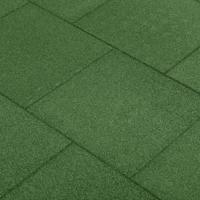 VidaXL Valtegels 6 st 50x50x3 cm rubber groen - thumbnail