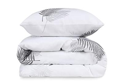 Beddengoedset - 1 dekbedovertrek 220 x 240 cm + 2 kussenslopen 60 x 60 cm - 65% katoen, 35% polyester - Grijs - thumbnail