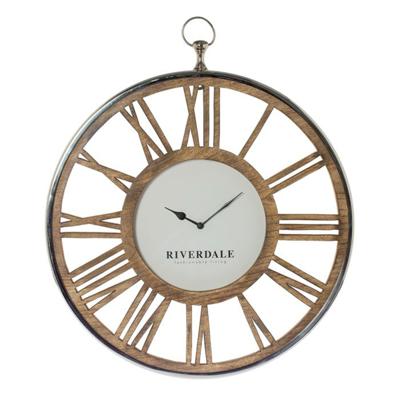 Wandklok Luton silver 70cm