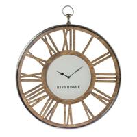 Wandklok Luton silver 70cm - thumbnail