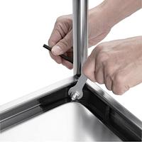 Serveerwagen Vogue met 2 plateaus 82.5x71 cm RVS - thumbnail