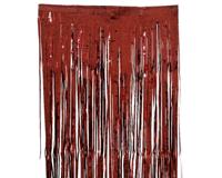 Lametta gordijn glans ossenbloed - thumbnail