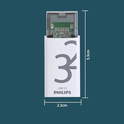 Philips Click USB flash drive 32 GB USB Type-C 3.2 Gen 1 (3.1 Gen 1) Transparant, Wit Philips Click USB flash drive 32 GB USB Type-C 3.2 Gen 1 (3.1 Gen 1) Transparant, Wit