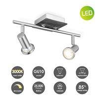 Home sweet home LED opbouwspot Stone 2 lichts ↔ 33,5 cm - mat staal - thumbnail