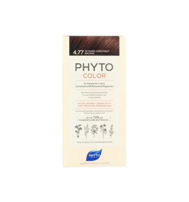 Phytocolor Permanente Haarkleuring 4.77 Chatain Marron Profond Intense en Natuurlijke Kleur