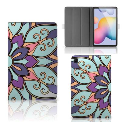 Samsung Galaxy Tab S6 Lite | S6 Lite (2022) Tablet Cover Purple Flower Samsung Galaxy Tab S6 Lite | S6 Lite (2022) Tablet Cover Purple Flower