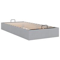 Bedframe zonder matras 80x200 cm stof lichtgrijs - thumbnail