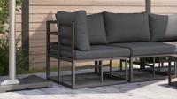 Buitenmeubelsets met kussen met kussen Zwart en Anthraciet - thumbnail