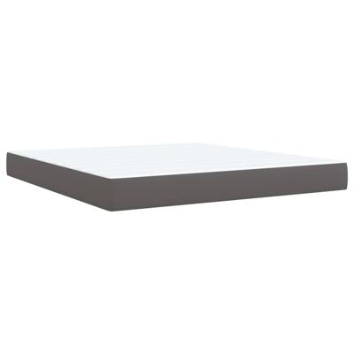 Boxspring met matras kunstleer grijs 180x200 cm - thumbnail