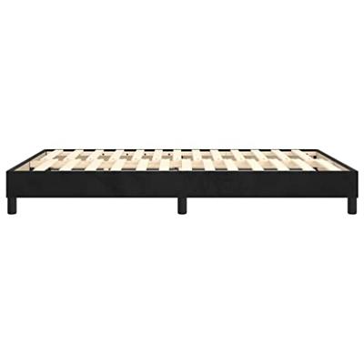Bedframe zonder matras 140x200 cm fluweel zwart