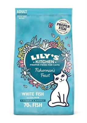Lily's Kitchen Adult witvis met zalm kattenvoer 2 x 2 kg Lily's Kitchen Adult witvis met zalm kattenvoer 2 x 2 kg