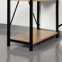 Bureau met plank Max Home Staal Melamine spaanderplaat 120 x 12 x 64 cm - thumbnail