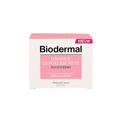 Biodermal Nachtcreme droge en gevoelige huid 50 Milliliter