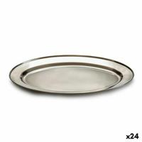 Dienblad Zilverkleurig Roestvrij staal 40 x 2,5 x 26,5 cm (24 Stuks) - thumbnail
