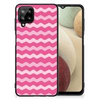 Samsung Galaxy A12 Back Case Waves Pink - thumbnail