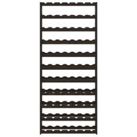 Wijnrek voor 77 flessen massief grenenhout zwart - thumbnail