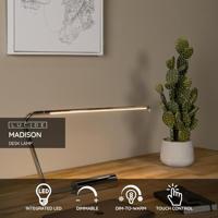 Lucide MADISON - Bureaulamp - LED Dimb. - 1x9W 2700K - Chroom - thumbnail